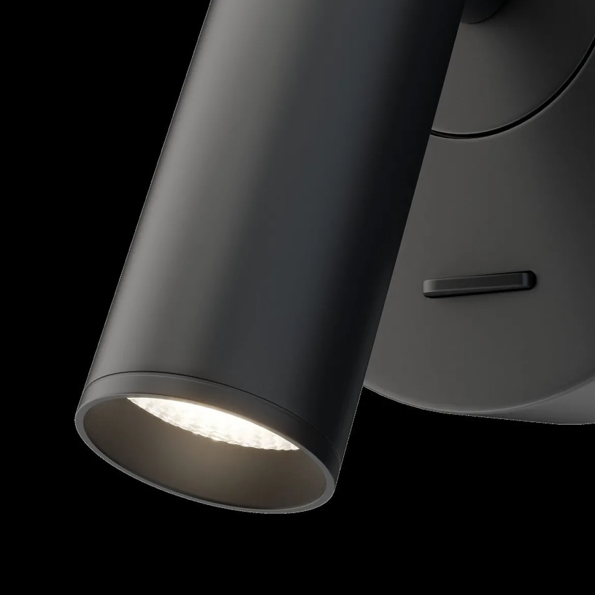 Maytoni LED Wandleuchte Mirax rund schwarz 3000K