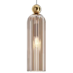 Maytoni Pendelleuchte Antic goldfarben cognac E14