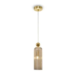 Maytoni Pendelleuchte Antic goldfarben cognac E14