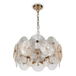 Maytoni Pendelleuchte Aster Modern 8-flammig goldfarben rund
