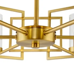 Maytoni Pendelleuchte Bowi House 6-flammig goldfarben
