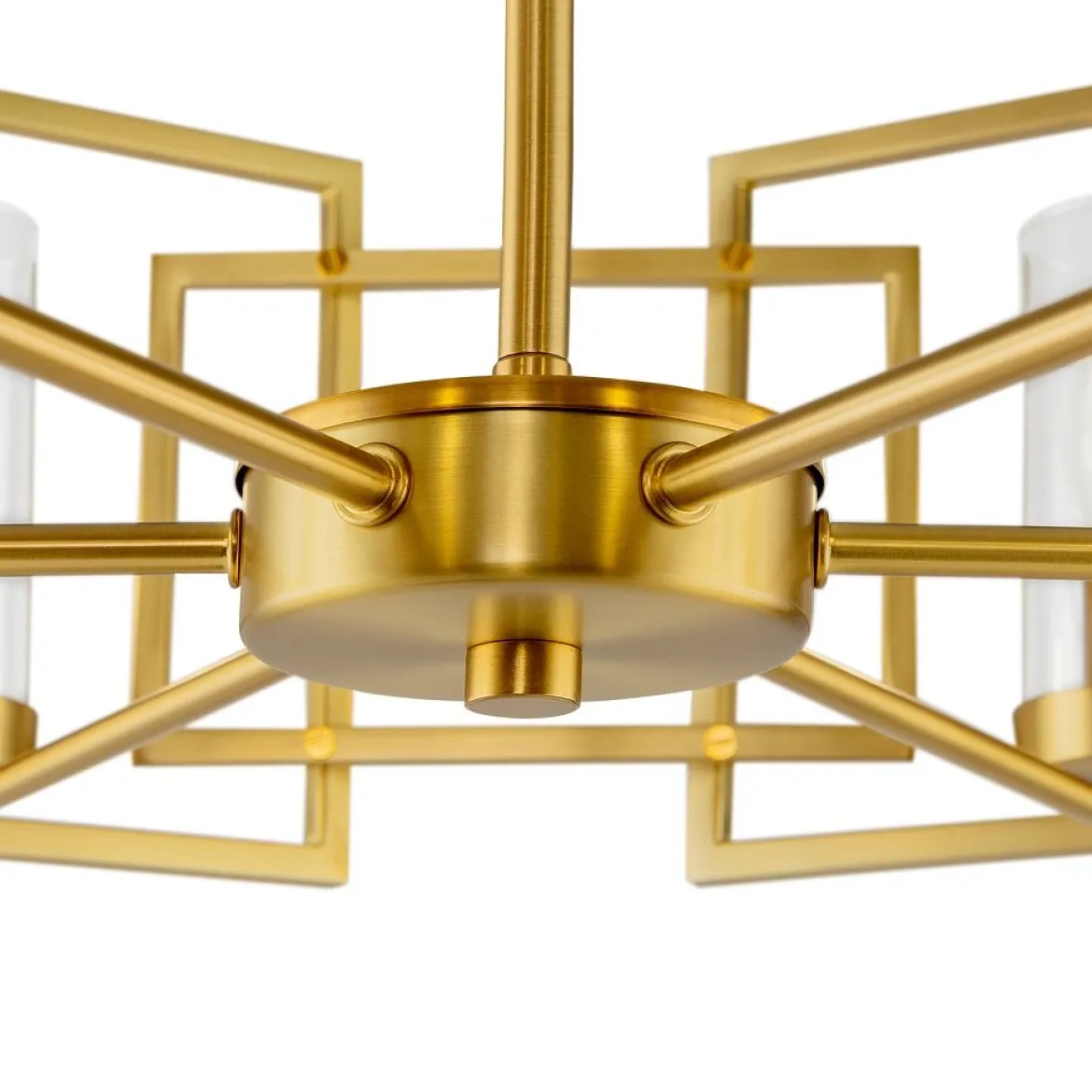 Maytoni Pendelleuchte Bowi House 6-flammig goldfarben