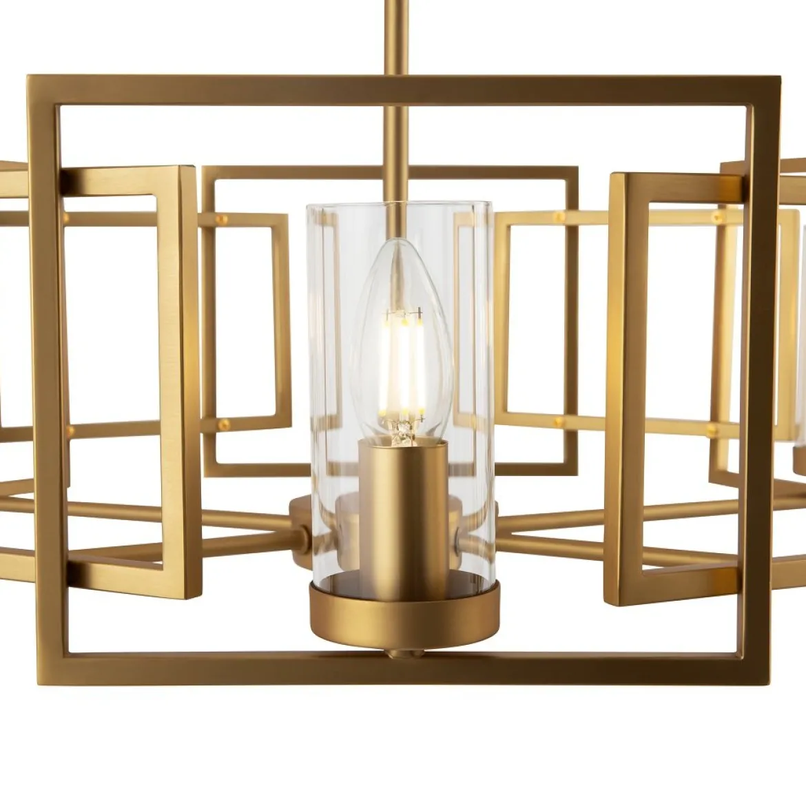 Maytoni Pendelleuchte Bowi House 6-flammig goldfarben