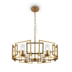 Maytoni Pendelleuchte Bowi House 6-flammig goldfarben