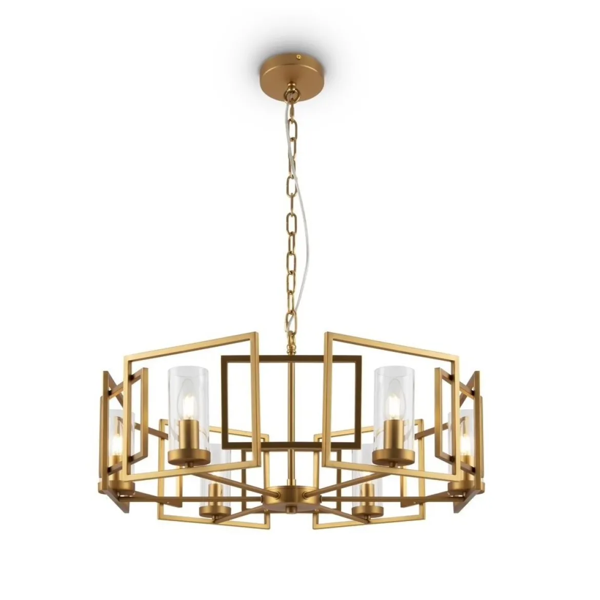 Maytoni Pendelleuchte Bowi House 6-flammig goldfarben