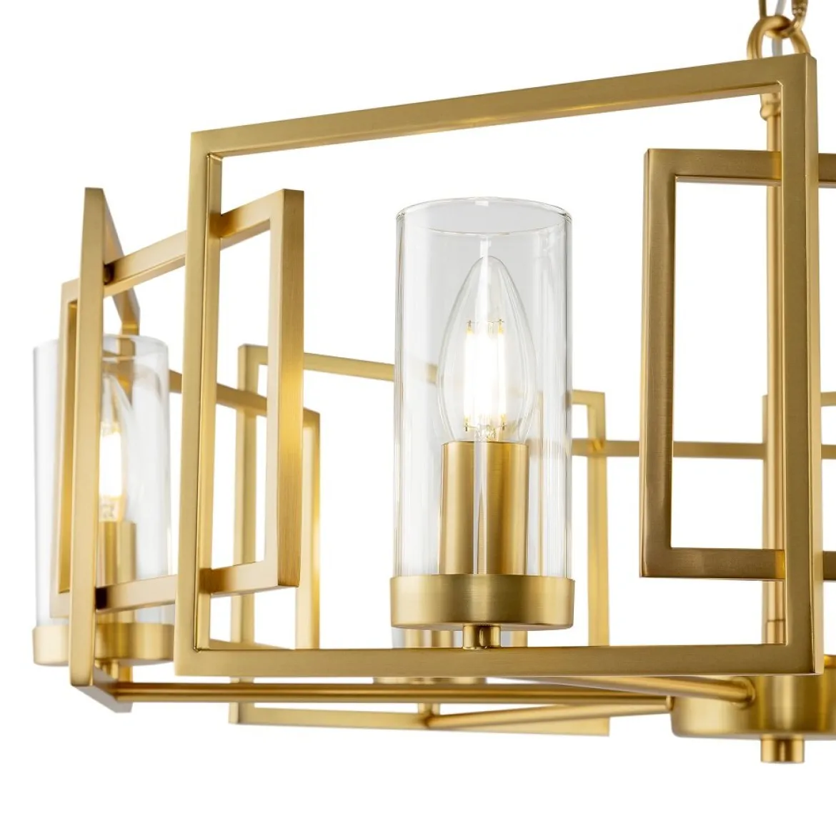 Maytoni Pendelleuchte Bowi House 6-flammig goldfarben