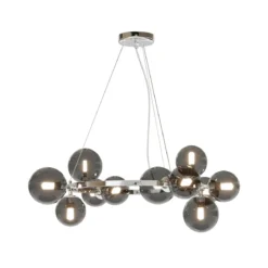 Maytoni Pendelleuchte Dallas 11-flammig chrom rauchglas