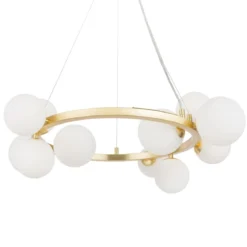 Maytoni Pendelleuchte Dallas 11-flammig gold mattweiss