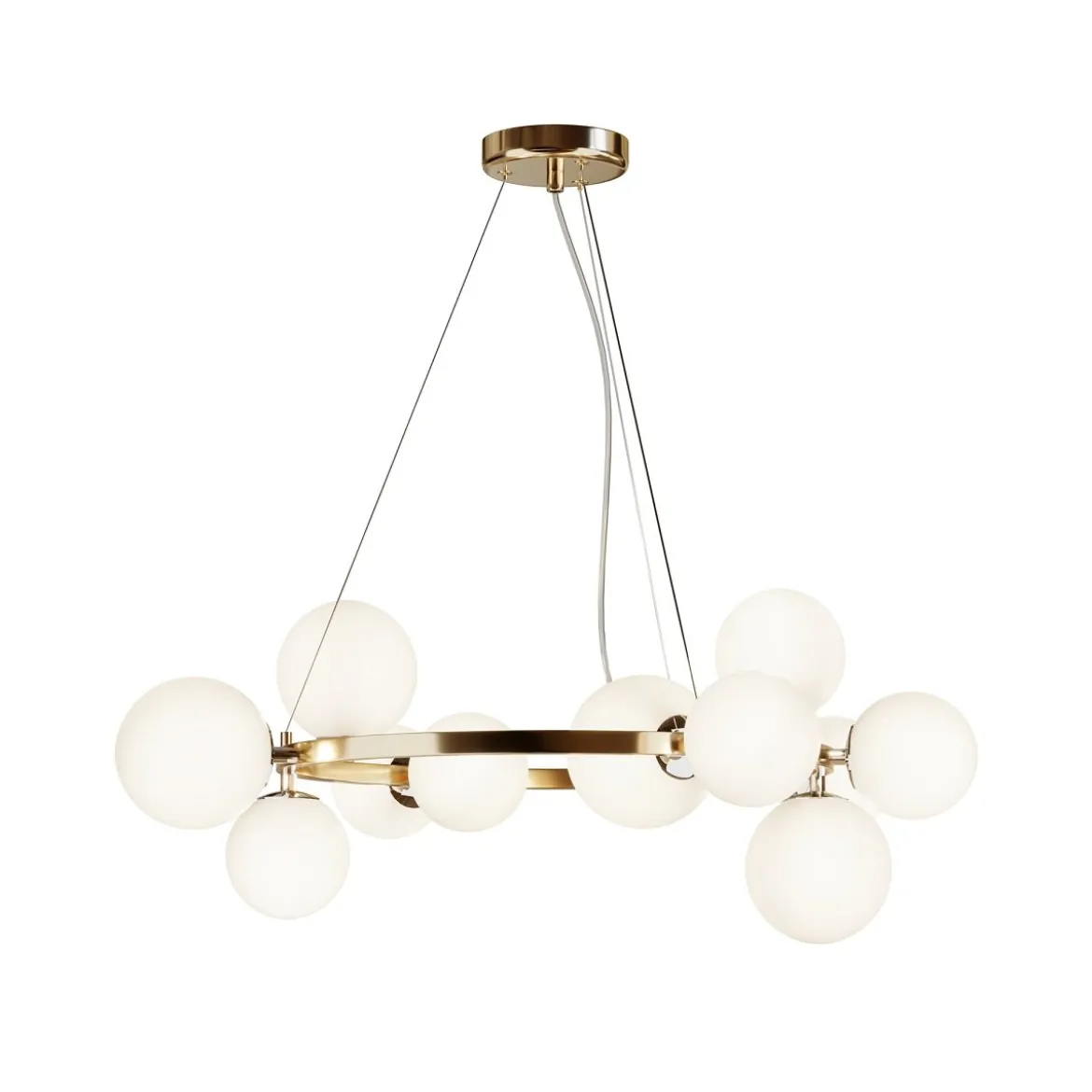 Maytoni Pendelleuchte Dallas 11-flammig gold mattweiss