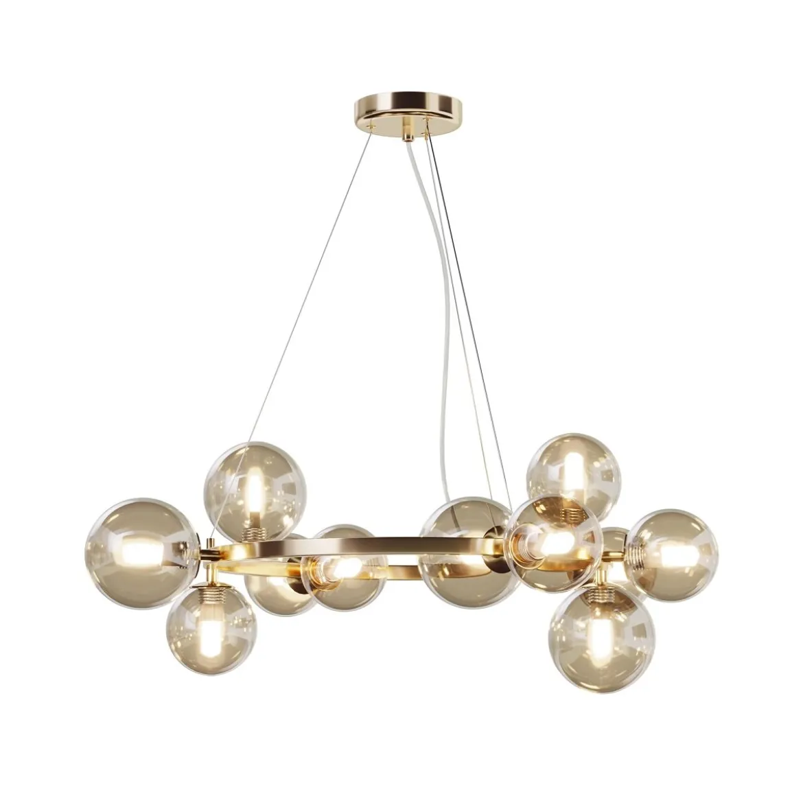 Maytoni Pendelleuchte Dallas 11-flammig gold cognac