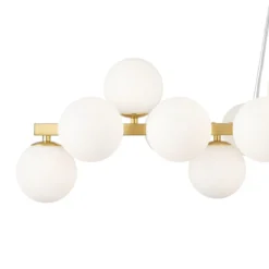 Maytoni Pendelleuchte Dallas 25-flammig gold mattweiss