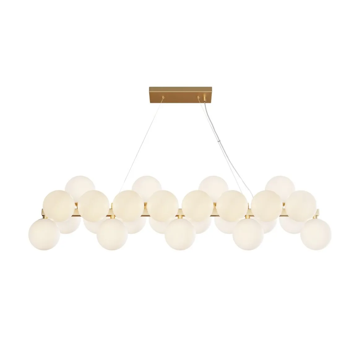 Maytoni Pendelleuchte Dallas 25-flammig gold mattweiss