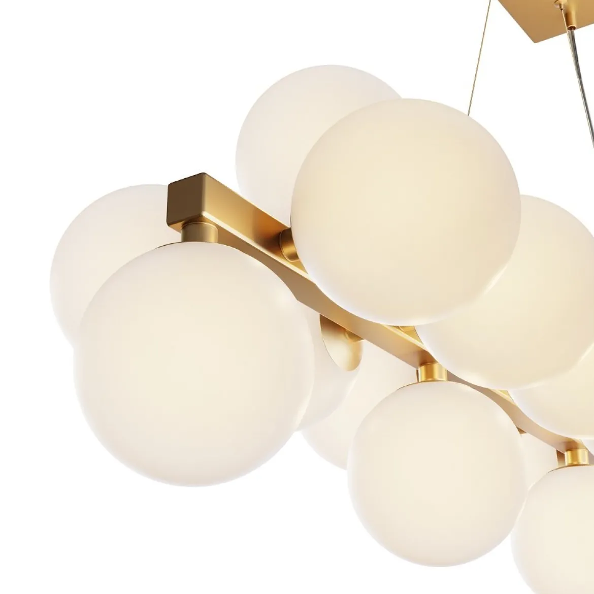 Maytoni Pendelleuchte Dallas 25-flammig gold mattweiss