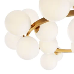 Maytoni Pendelleuchte Dallas 25-flammig gold mattweiss rund