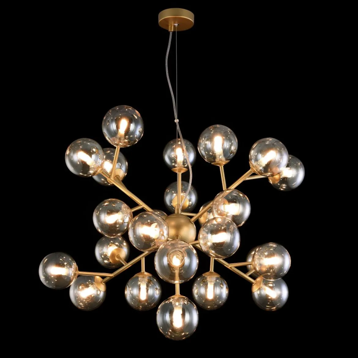 Maytoni Pendelleuchte Dallas 24-flammig goldfarben bernstein