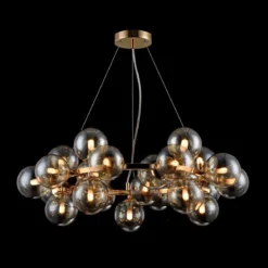 Maytoni Pendelleuchte Dallas 25-flammig goldfarben bernstein