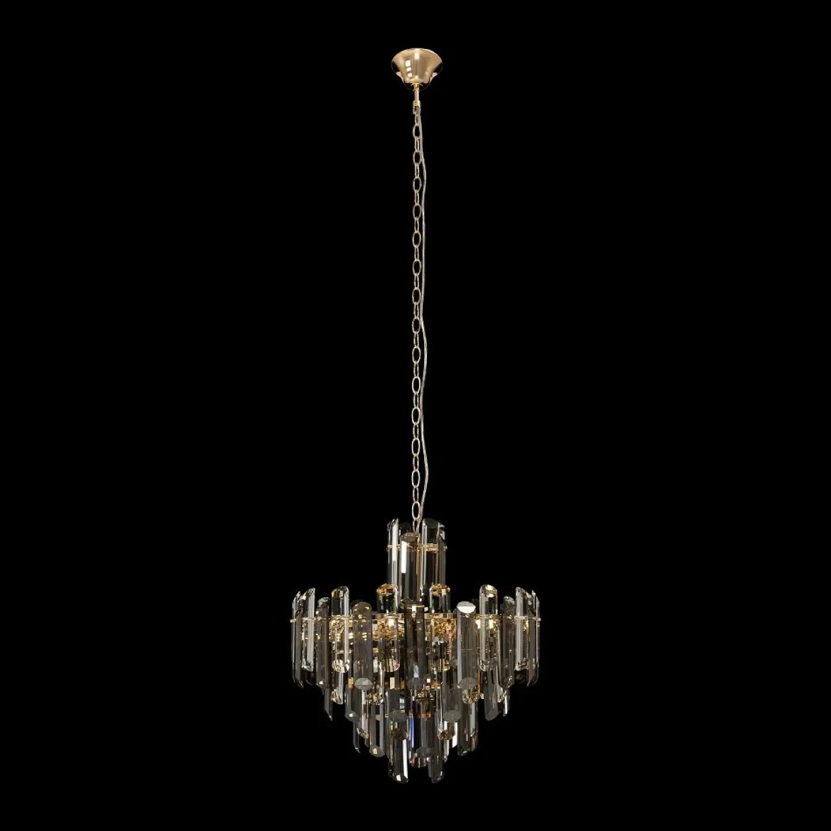 Maytoni Pendelleuchte Flare 6-flammig goldfarben