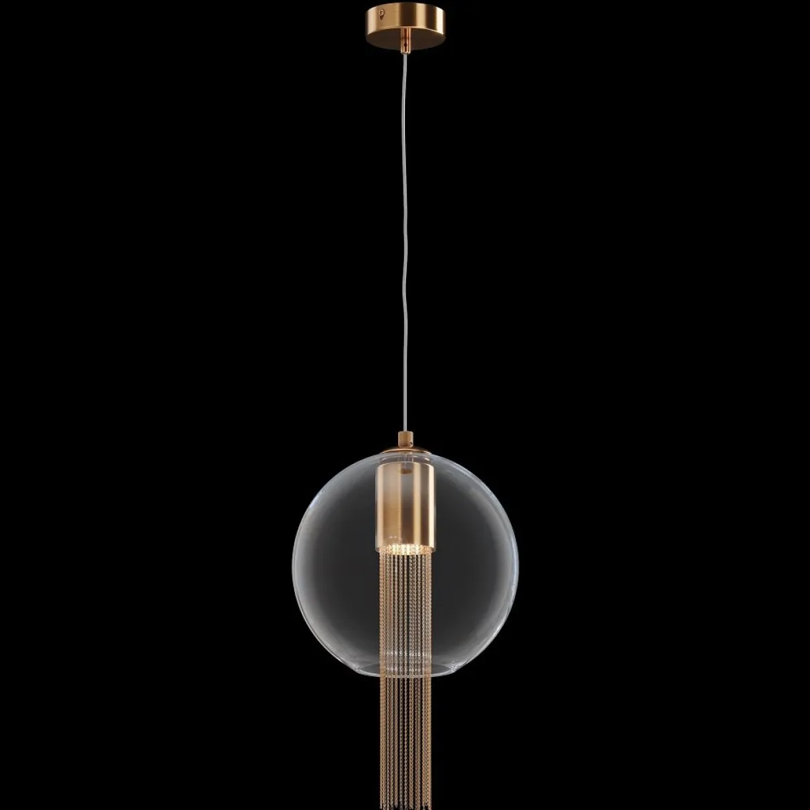 Maytoni Pendelleuchte Flusso bronze 3000K Kugel 25cm
