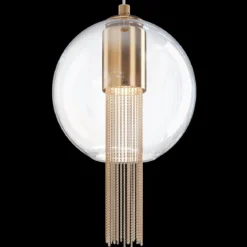 Maytoni Pendelleuchte Flusso bronze 3000K Kugel 20cm