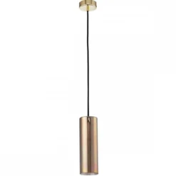 Maytoni Pendelleuchte Gioia 1-flammig  E14 goldfarben Glas