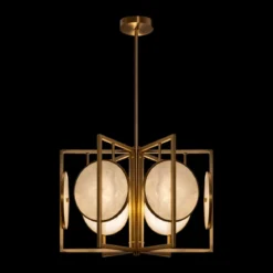 Maytoni Pendelleuchte Marmo gold 6-flammig