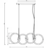Maytoni Pendelleuchte Node gold 3000K 4 Ringe