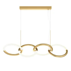 Maytoni Pendelleuchte Node gold 3000K 4 Ringe