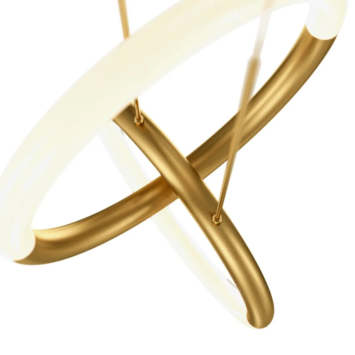 Maytoni Pendelleuchte Node 2 Ringe gold 3000K