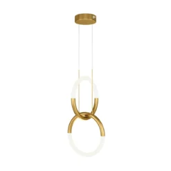Maytoni Pendelleuchte Node 2 Ringe gold 3000K