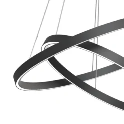 Maytoni Pendelleuchte Rim schwarz 2 Ringe