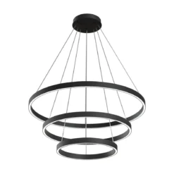 Maytoni Pendelleuchte Rim schwarz 3 Ringe