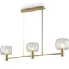 Maytoni Pendelleuchte Vision 3-flammig gold mit Glas