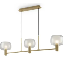 Maytoni Pendelleuchte Vision 3-flammig gold mit Glas