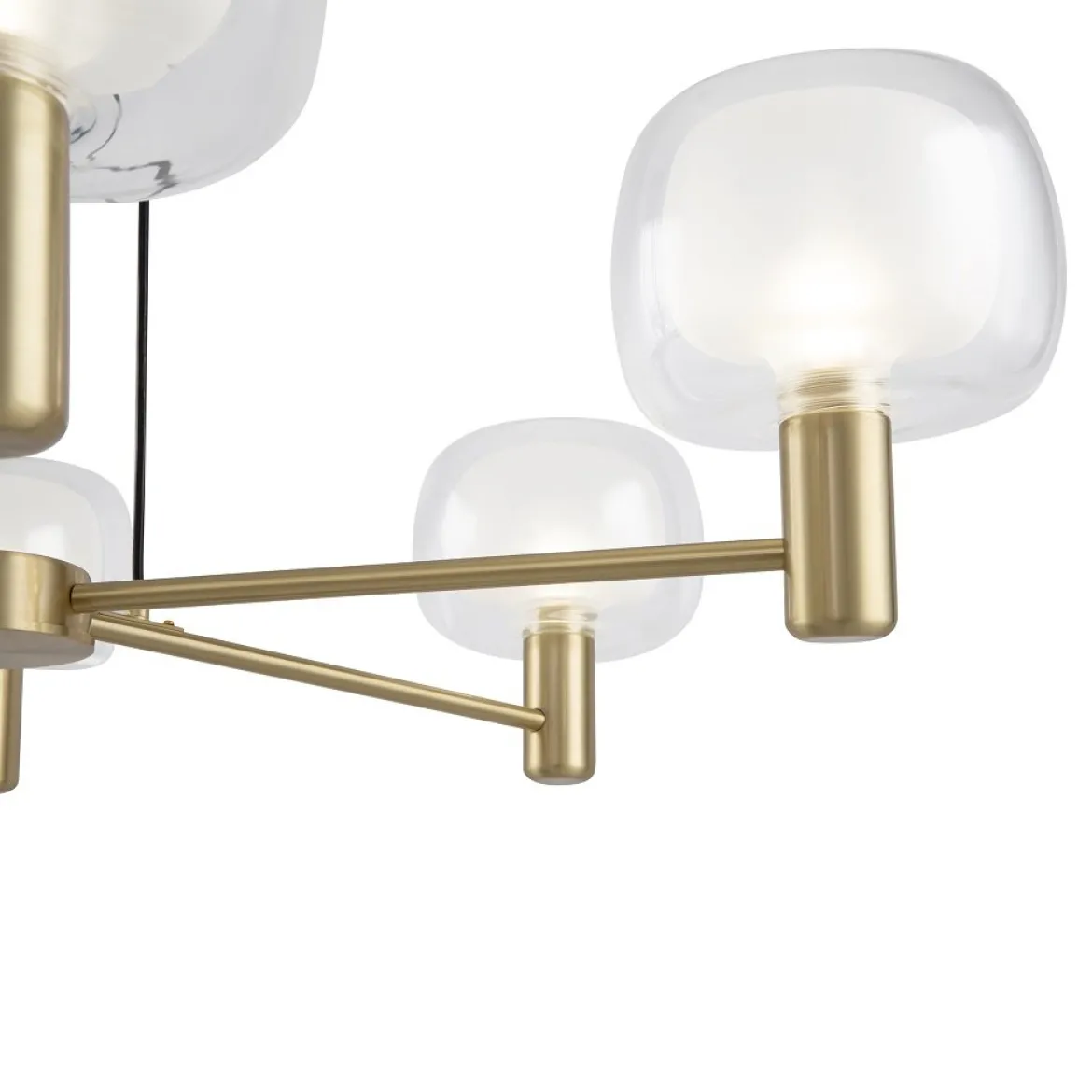 Maytoni Pendelleuchte Vision 6-flammig gold mit Glas