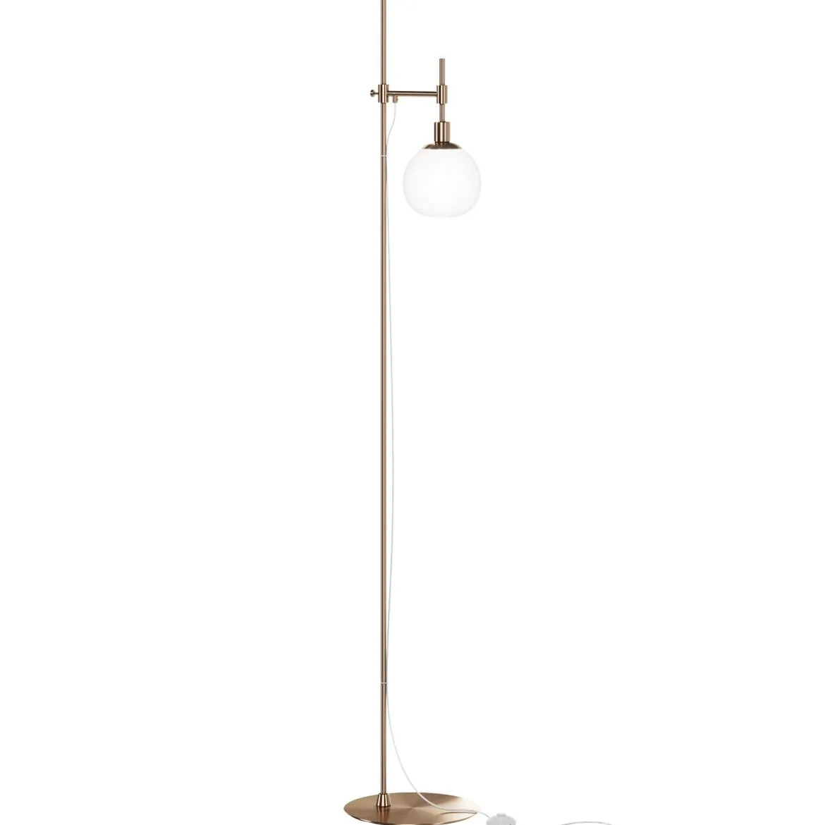 Maytoni Stehleuchte Erich messing weiß 155cm