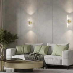 Maytoni Wandleuchte Antic 2-flammig Glas Gold transparent