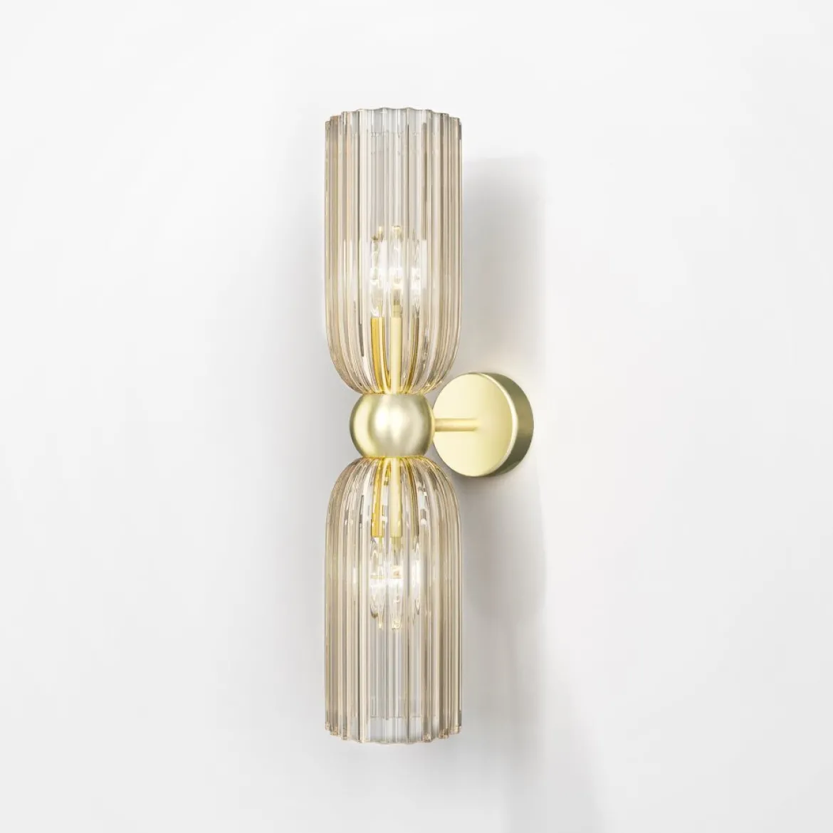 Maytoni Wandleuchte Antic 2-flammig Glas Gold transparent