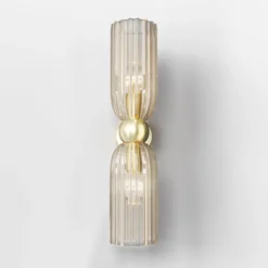 Maytoni Wandleuchte Antic 2-flammig Glas Gold transparent
