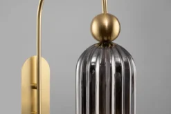 Maytoni Wandleuchte Antic goldfarben rauchglas grau E14