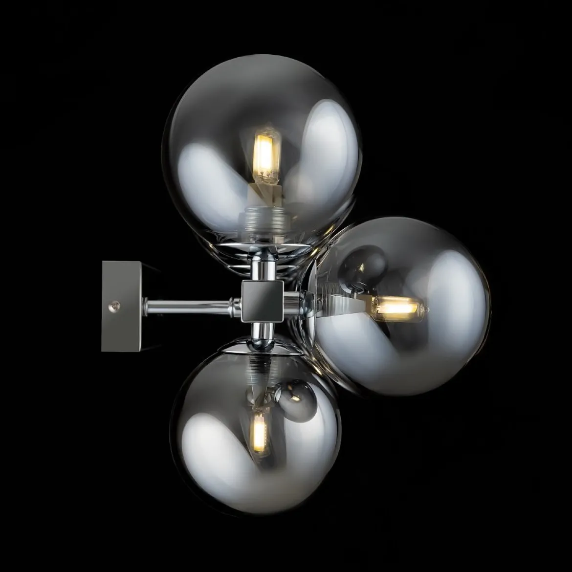 Maytoni Wandleuchte Dallas 95cm chrom rauchglas
