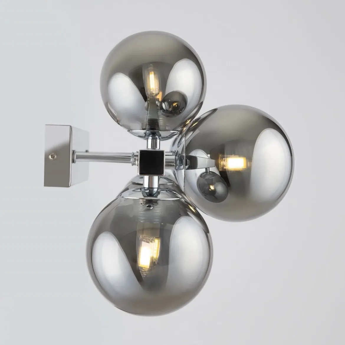 Maytoni Wandleuchte Dallas 61cm chrom rauchglas