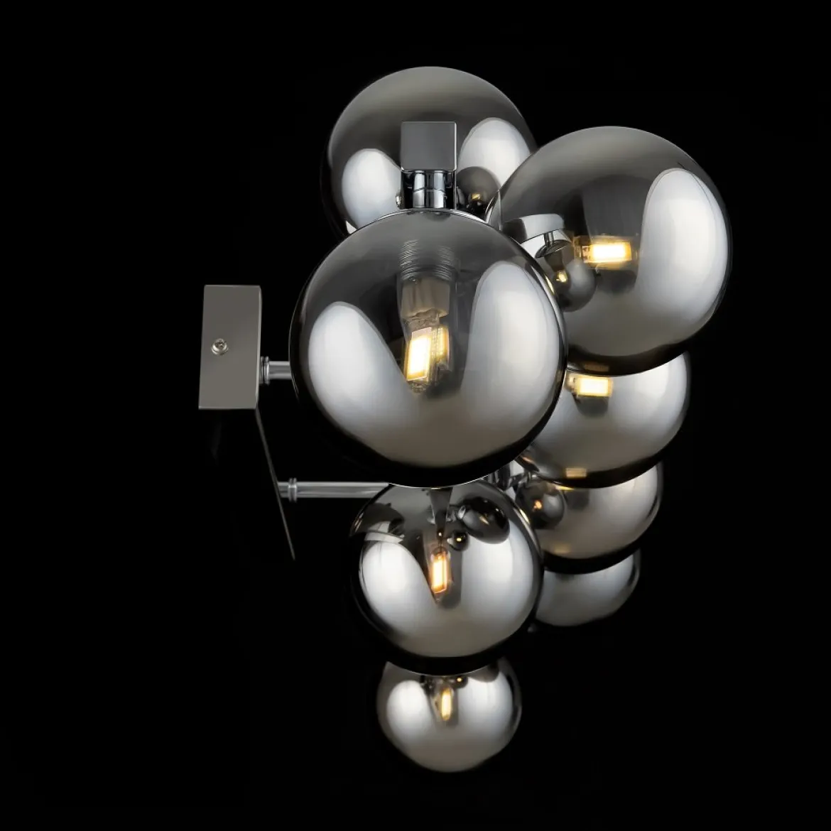 Maytoni Wandleuchte Dallas 61cm chrom rauchglas