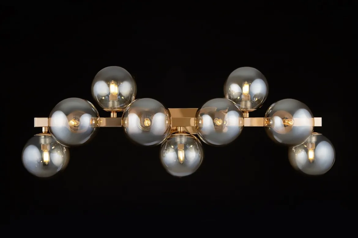 Maytoni Wandleuchte Dallas 61cm gold bernstein