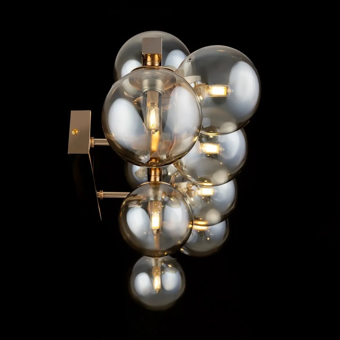 Maytoni Wandleuchte Dallas 61cm gold bernstein