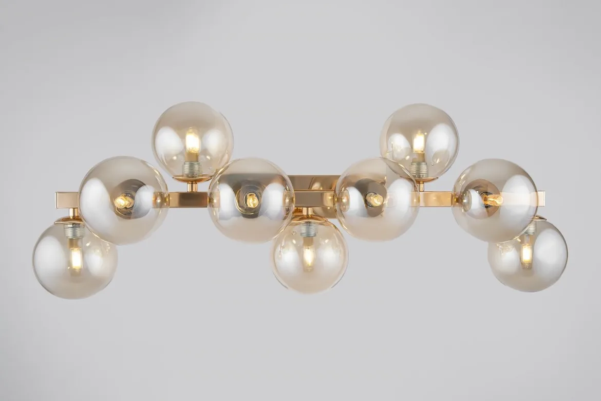 Maytoni Wandleuchte Dallas 61cm gold bernstein