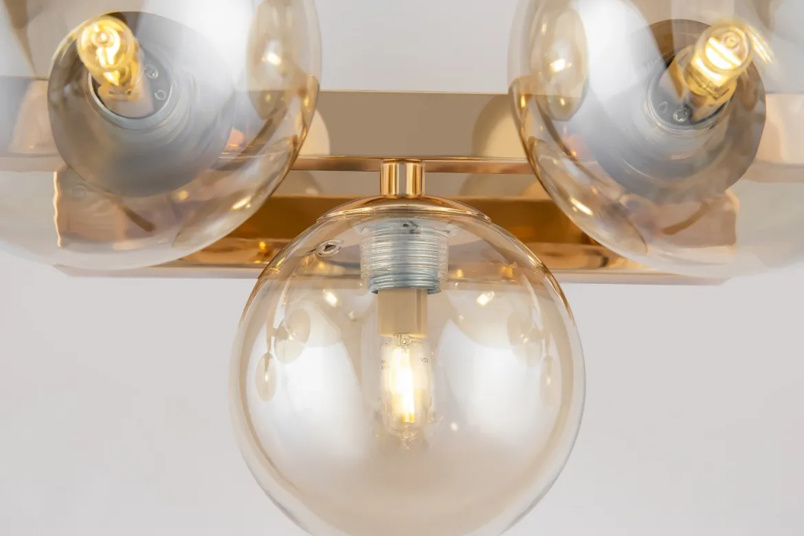 Maytoni Wandleuchte Dallas 61cm gold bernstein