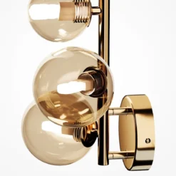Maytoni Wandleuchte Dallas 3-flammig gold cognac