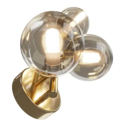 Maytoni Wandleuchte Dallas 3-flammig gold cognac