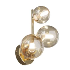 Maytoni Wandleuchte Dallas 3-flammig gold cognac