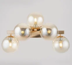 Maytoni Wandleuchte Dallas 5-flammig goldfarben bernstein